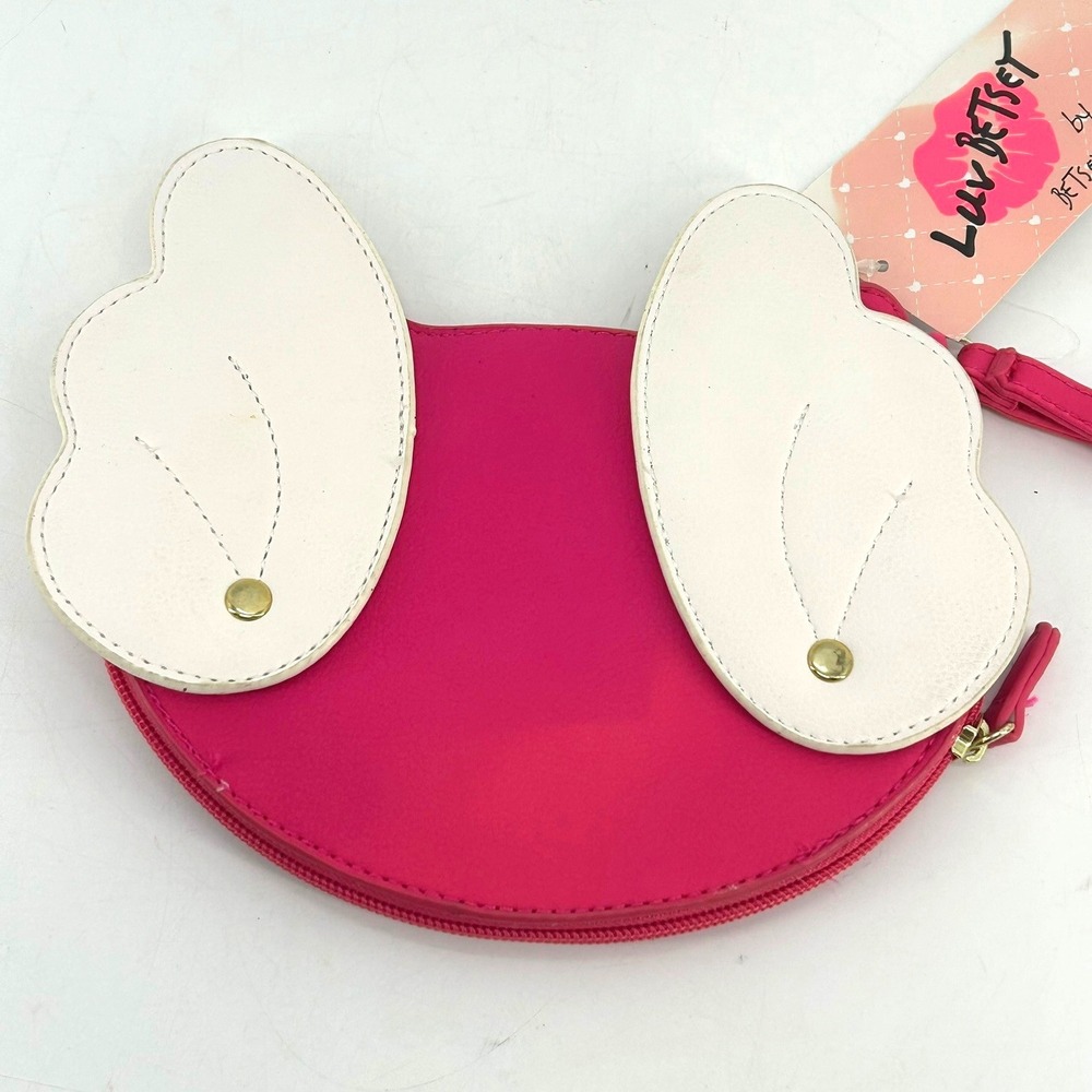 Luv Betsey by Betsey Johnson Flying Pig Coin Purse Wristlet Fuchsia LBKIIT3D NWT - Picture 4 of 7